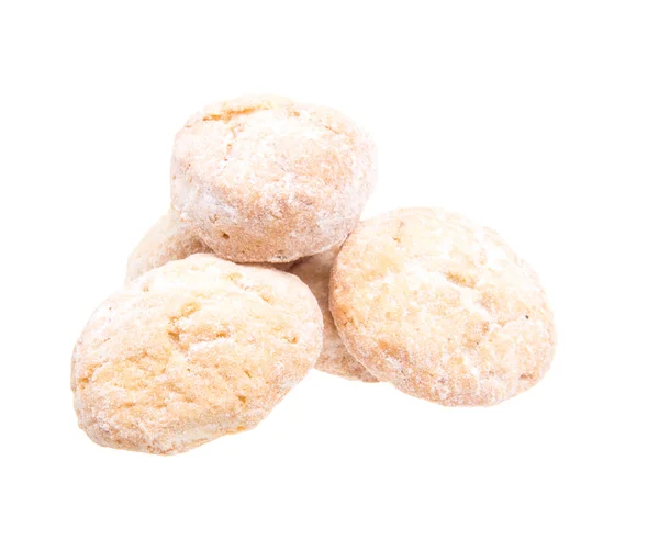 Dolci biscotti isolati su fondo bianco — Foto Stock