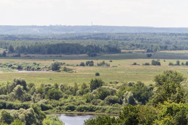 Paisaje europeo del río de verano (Rusia ) — Foto de Stock