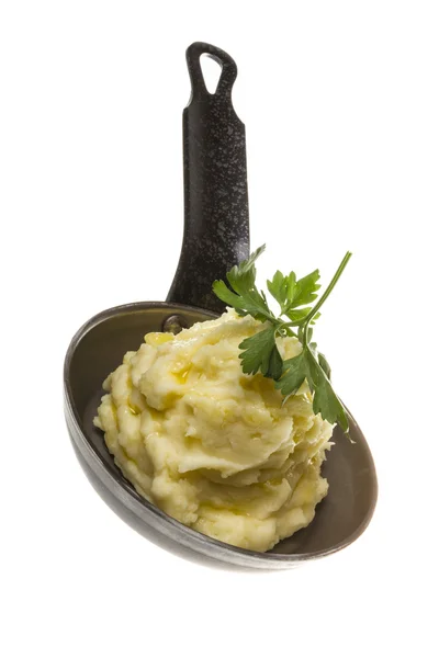 Purê de batatas em panela assada — Fotografia de Stock