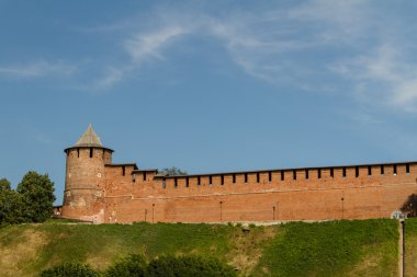 Yaz aylarında Nijniy novgorod, Kremlin duvarı. Rusya