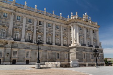 Kraliyet Sarayı'nda madrid İspanya, arka plan mimari