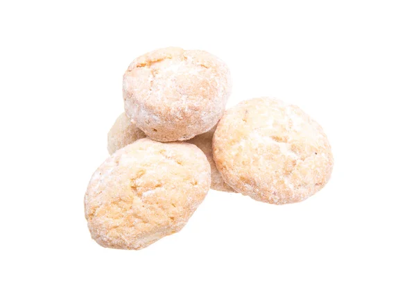 Zoete koekjes geïsoleerd op een witte achtergrond — Stockfoto