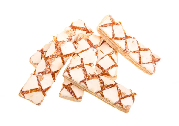 Sladké cookies izolované na bílém pozadí — Stock fotografie