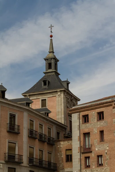 广场 de la 别墅，马德里，西班牙的 casa de la 别墅。ci 的位子 — 图库照片