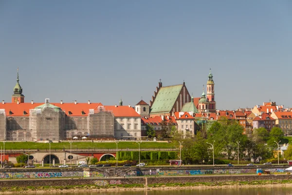 Old Town by the river Vistula picturesque scenery in the city of — Stock Photo, Image