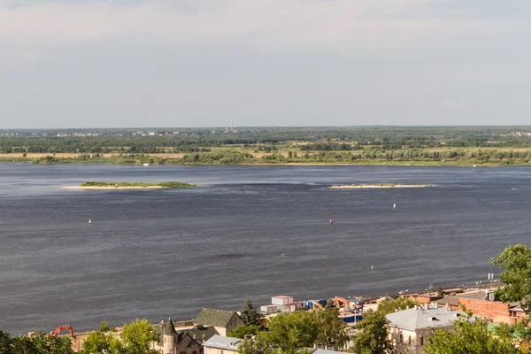 Sommer-Ansicht des historischen Bezirks von Nischni Nowgorod. Russland — Stockfoto