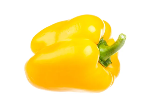 Pimiento amarillo dulce aislado sobre fondo blanco — Foto de Stock