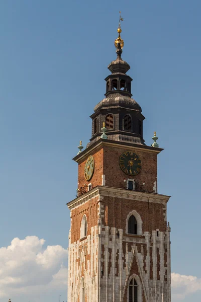 Rathaussturm auf dem Hauptplatz von Krakau — Stockfoto