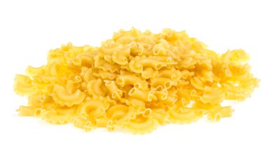 Beyaz zemin üzerinde izole İtalyan makarnası (makarna)