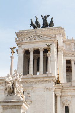 Binicilik anıt victor emmanuel II Vittoriano'ya gün yakın
