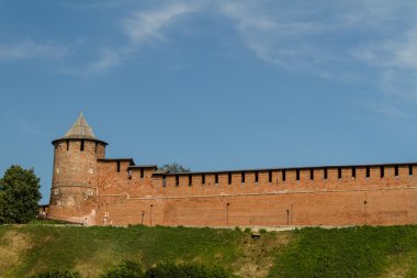 Yaz aylarında Nijniy novgorod, Kremlin duvarı. Rusya