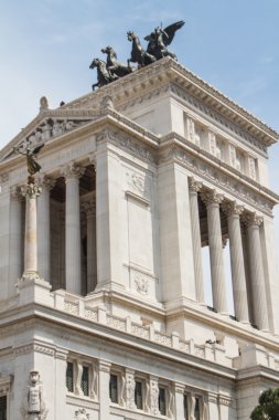 Binicilik anıt victor emmanuel II Vittoriano'ya gün yakın