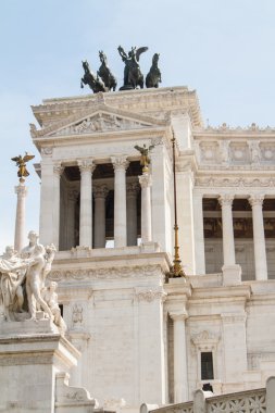 Binicilik anıt victor emmanuel II Vittoriano'ya gün yakın