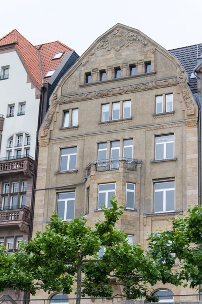 Las fachadas del muelle de Düsseldorf al atardecer — Foto de Stock