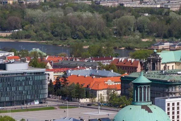 Panoramę Warszawy z wieżami, Warszawa — Zdjęcie stockowe