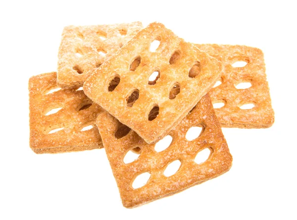 Galletas dulces aisladas sobre un fondo blanco — Foto de Stock