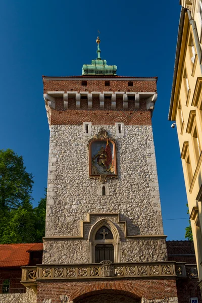 Puerta de Florianska en Cracovia — Foto de Stock