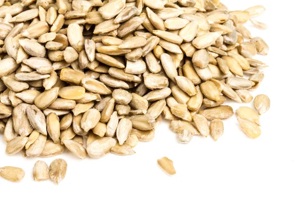 Fresh sunflower seeds isolated on a white background — Stock Photo, Image