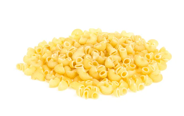 Pasta italiana (macarrones) aislada sobre fondo blanco —  Fotos de Stock