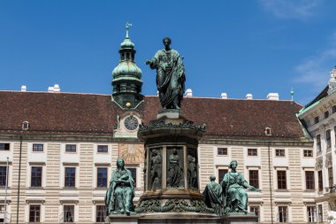 Hofburg Sarayı ve anıt. Vienna.Austria.