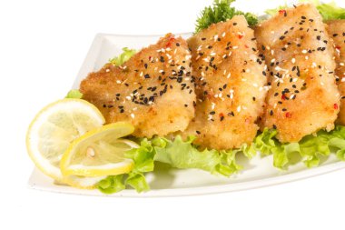 limon ile kavrulmuş balık