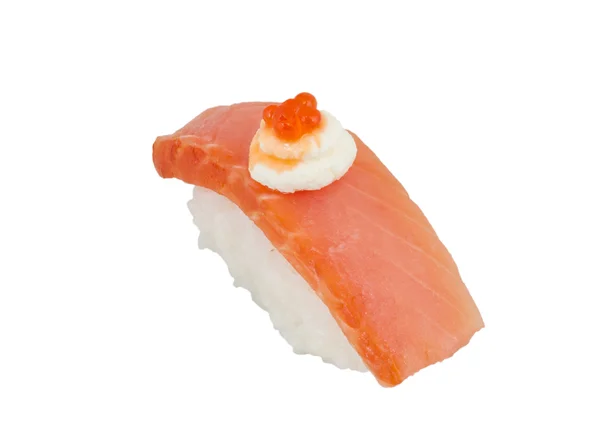 Salmon sushi with white background — Stock Photo, Image