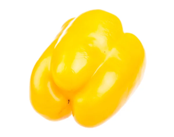 Sladký žlutý pepř izolované na bílém pozadí — Stock fotografie