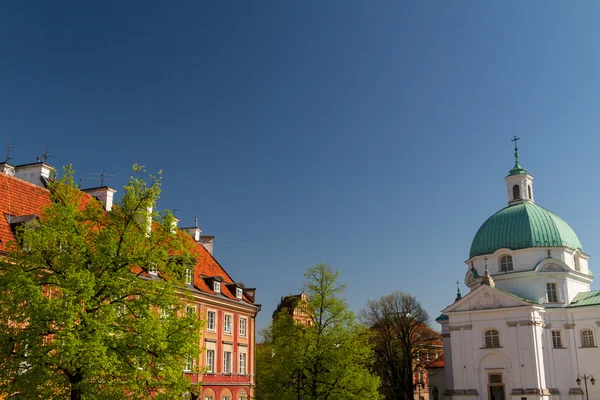 Kościół św. Kazimierza na Rynku Nowego Miasta w Warszawie, Polska — Zdjęcie stockowe