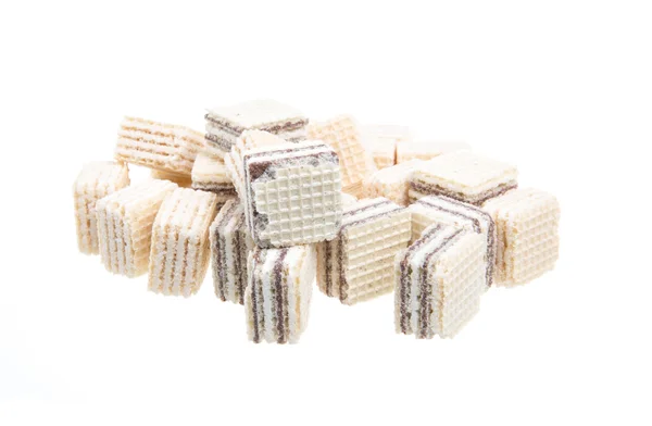 Haufen leckerer Kekse isoliert auf weißem Hintergrund — Stockfoto