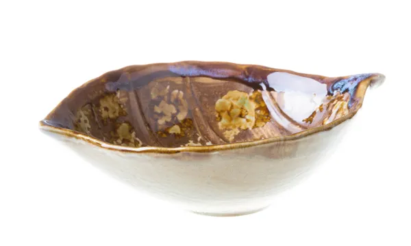 Empty ceramic bowl isolated on white — Stock Photo, Image
