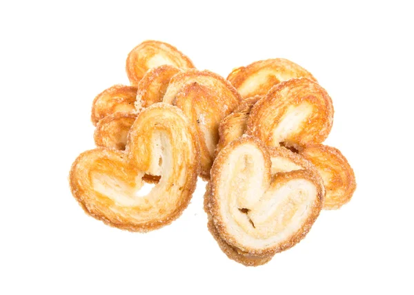 Biscuits sucrés isolés sur fond blanc — Photo