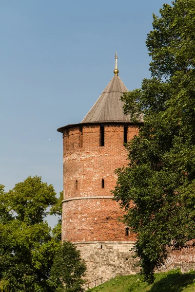 Kremlin fal Nyizsnyij Novgorod nyáron. Oroszország — Stock Fotó