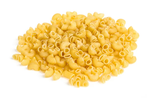 Pasta italiana (macarrones) aislada sobre fondo blanco — Foto de Stock