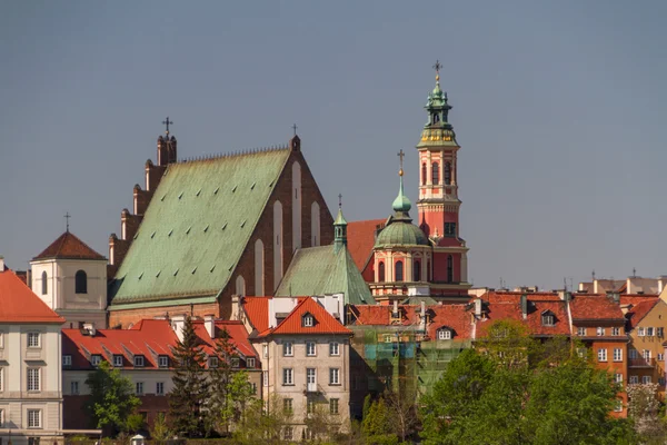 Warschau, Polen. oude binnenstad - beroemde Koninklijke kasteel. UNESCO werelderfgoed. — Stockfoto