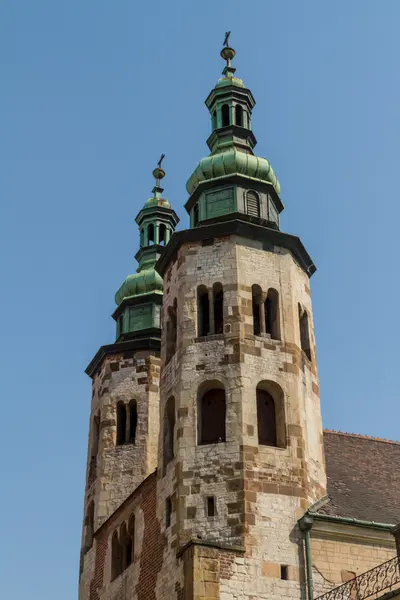 Romański kościół st andrew wieża w Krakowie — Zdjęcie stockowe