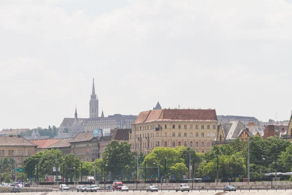Századi jellegzetes épületek buda castle kerület budapest — Stock Fotó