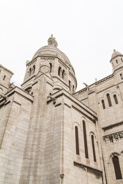 The external architecture of Sacre Coeur, Montmartre, Paris, Fra