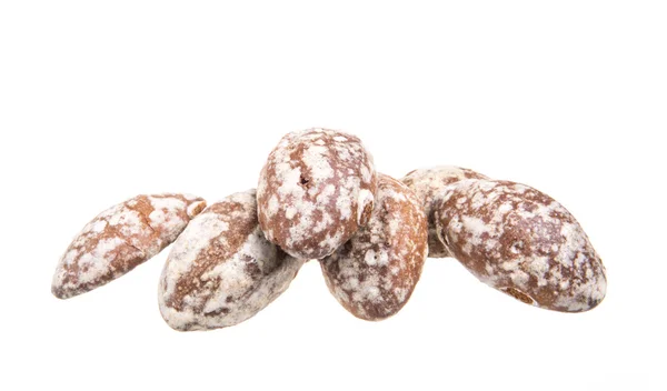 Heap of delicious cookies isolated on white background — Stock Photo, Image