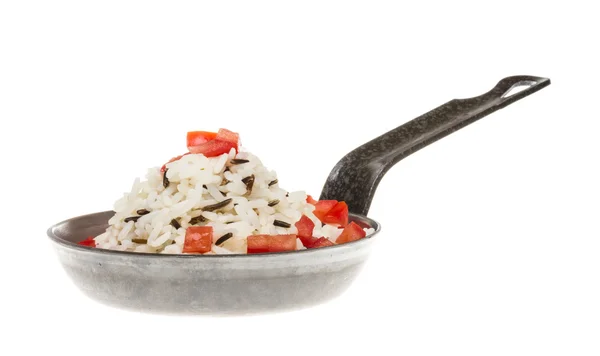 Basmati,rice with vegetables in roasted pan — Stock Photo, Image