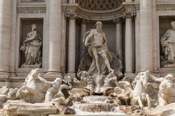 Fountain di Trevi - most famous Rome's fountains in the world. I — Stock Photo, Image