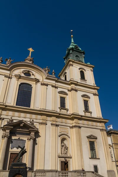 Świętego krzyża kościół (kosciol swietego krzyza), Warszawa, Polska — Zdjęcie stockowe