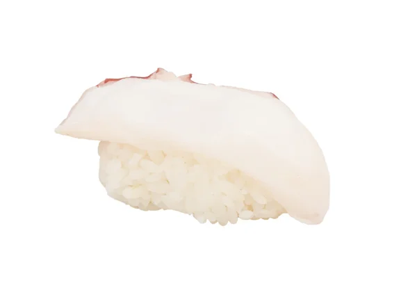Ιαπωνικό σούσι με κρέας χταπόδι σε λευκό φόντο — Φωτογραφία Αρχείου