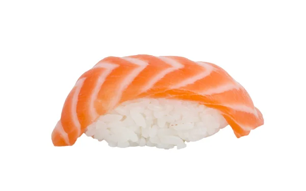 Studio strzelać z vaki japońskie sushi z łososiem na biały backgro — Zdjęcie stockowe