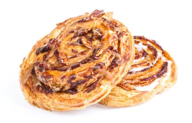 tatlı çörek üzerinde beyaz izole