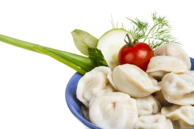 geleneksel Rus yemeği - mantı kase