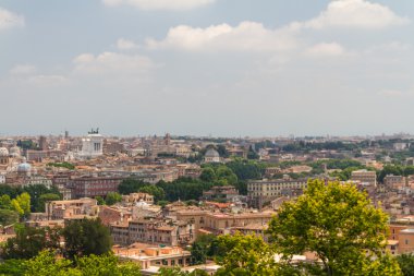 Roma, İtalya. Şehrin havadan görünümü