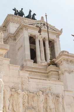 Binicilik anıt victor emmanuel II Vittoriano'ya gün yakın