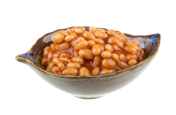 皿にエシャロットとトマトソースのインゲン豆のマリネ — ストック写真
