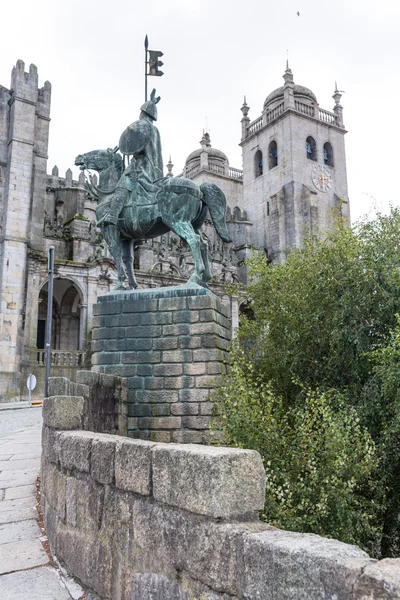 Vista panorámica de la Catedral de Oporto (Se Porto) - Portugal — Foto de Stock