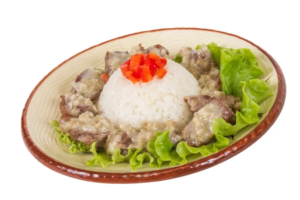 Rice and pork japanese style — Stock Photo, Image